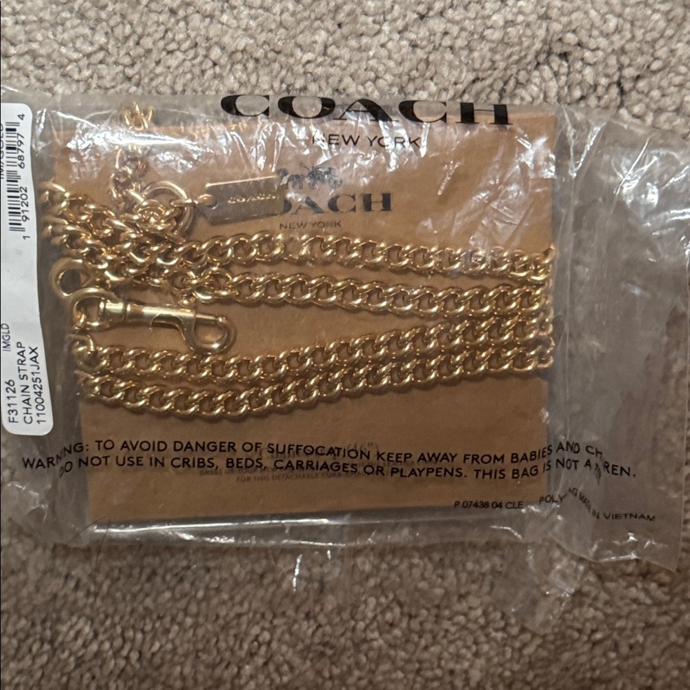 COACH | Gold Chain Strap 46”